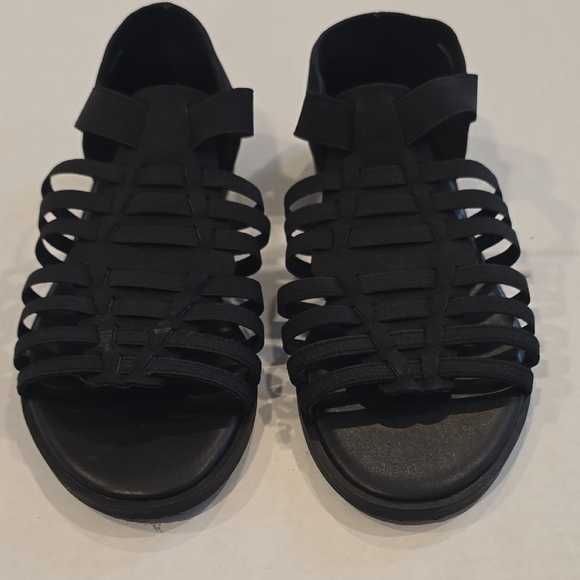 Eileen Fisher Stylish Black Gladiator Sandals 6.5 Black - Picture 2 of 10